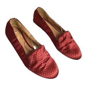 Lands’ End Maroon Round Toe Flats